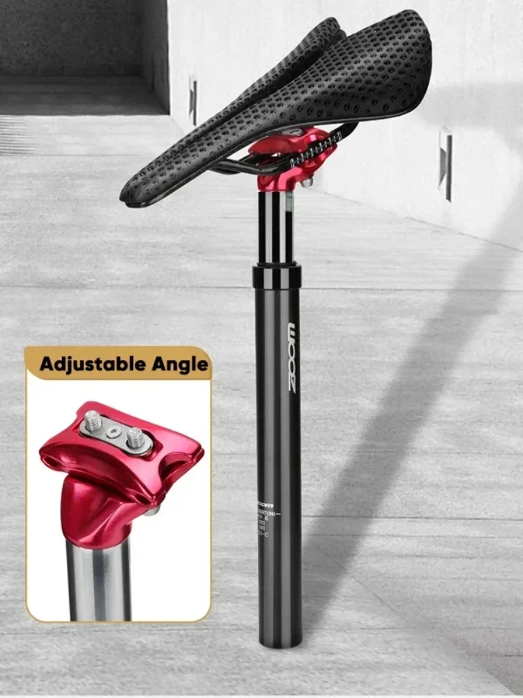 AliExpress Zoom ZOOM Bicycle Suspension Seatpost Damping 27.2-33.9MM Mountain Road Bike Seatpost 350mm Gravel Cycling Saddle Tube MTB Parts