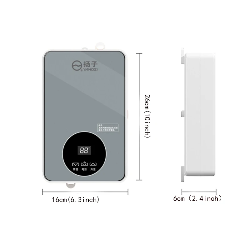 Tankless Water Heater Electric Self Modulates to Save Energy Use Tankless Water Heater Water Heater for Shower with LED Display