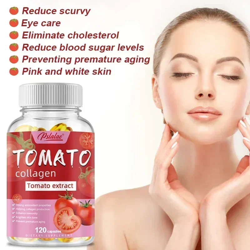 

Tomato Collagen Capsules - Contains Tomato Extract and Vitamins To Promote Firming of Skin and Enhance Immunity