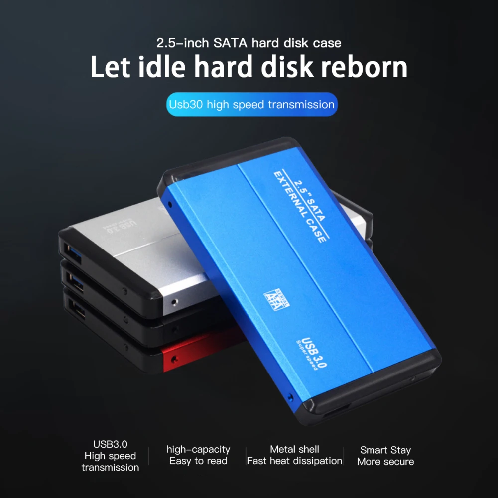 

1/2/3 Hdd Ssd Внешний бокс из алюминиевого сплава Plug And Play Sata 3,0 к Usb 9,5 Поддержка всех 7 мм/2,5 мм 2,5-дюймовый Sata для ПК ноутбука