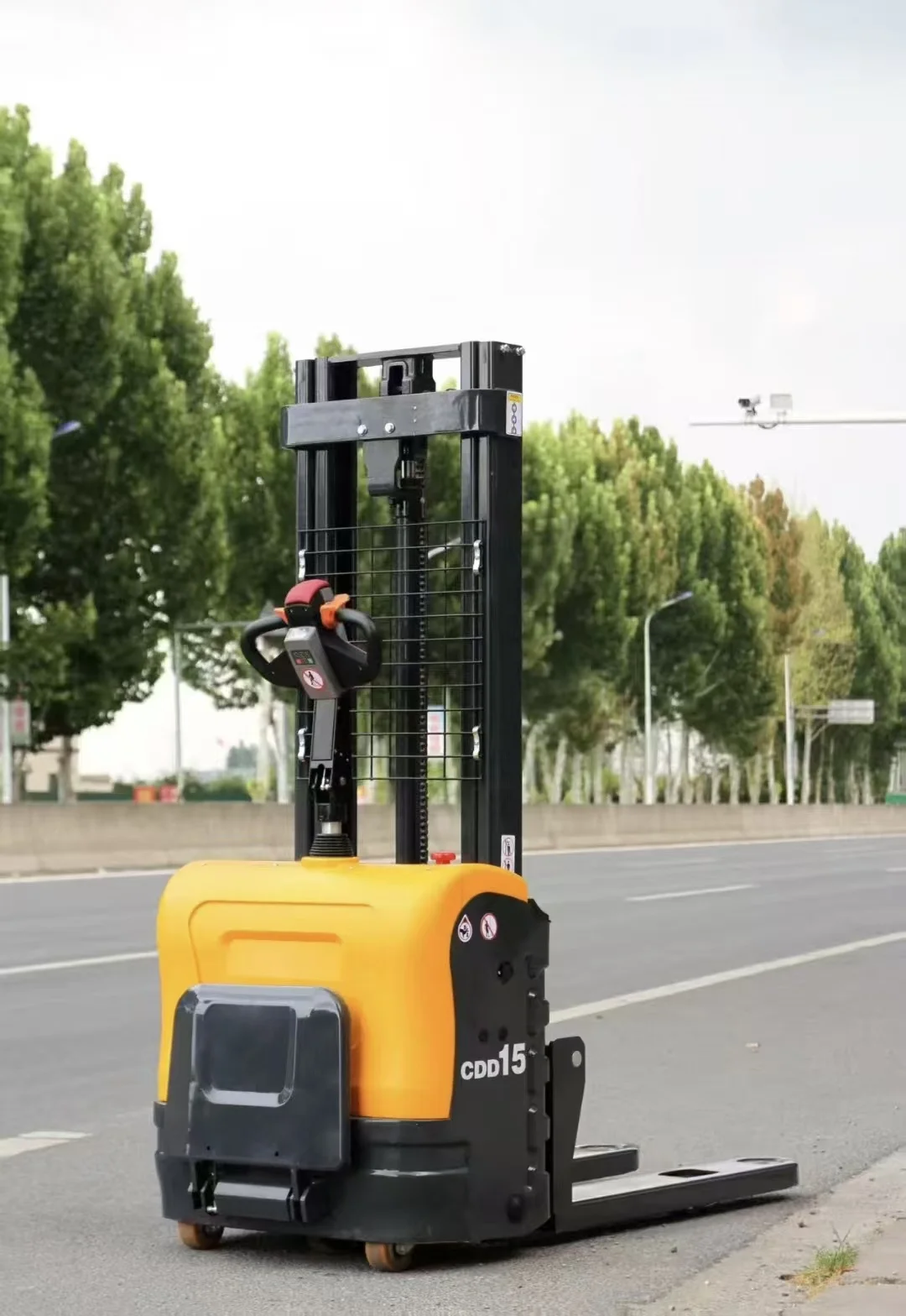 1.5 Ton 2T Platform Electric Mini Stacker High-power Lift Height 3m Self Loading Stand Stacker for Warehouse Logistics Pro