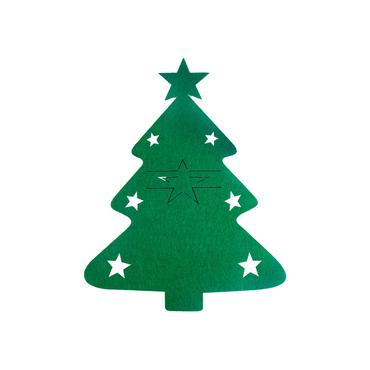 4/8pcs Christmas Knife Fork Holder Felt Xmas Tree Star Shape Pocket Cutlery Bag New Year Party Dinner Table Decoration Organizer