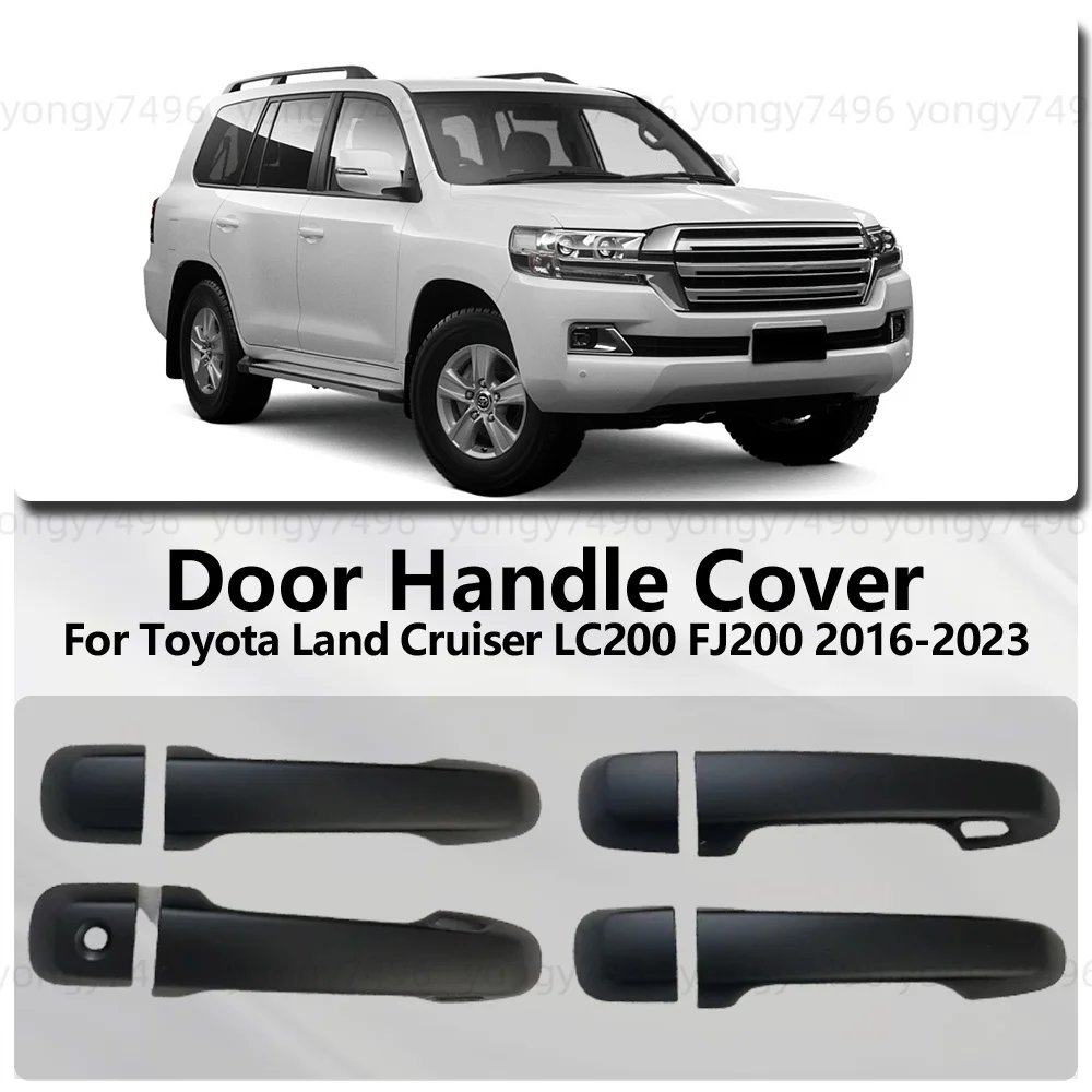 

For Toyota Land Cruiser LC200 FJ200 2016 2017 2018 2019 2020 2021 2022 2023 Matte Black Door Handle Cover Trim Car Accessories