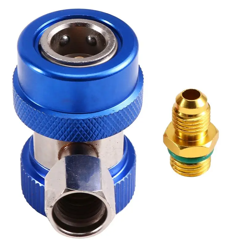 

[HOT!A34R】 R134A Car Air Conditioner Fluoride Converter Quick Coupler Connector Adapter Adjustable Auto Repair Tools