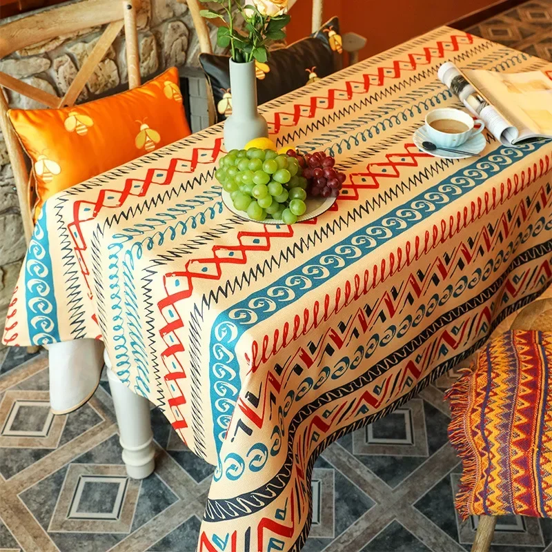 Home Decor Bohemian Style Tablecloths Homestay Outdoor Camping Tablecloths Party Dining Rectangular Table Cloth Table Linen