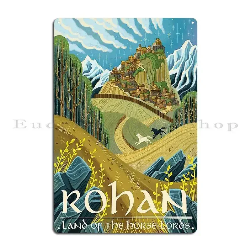 Visit Rohan Metal Sign Retro Garage Garage Printed Pub Plates Tin Sign Poster