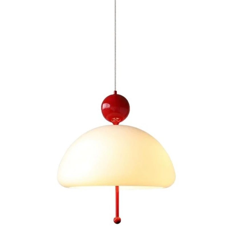 

Nordic French Restaurant Bar Counter Bauhaus Bedside Mid Century Hotel Study Vintage Cream Glass Pendant Light for Home Decor