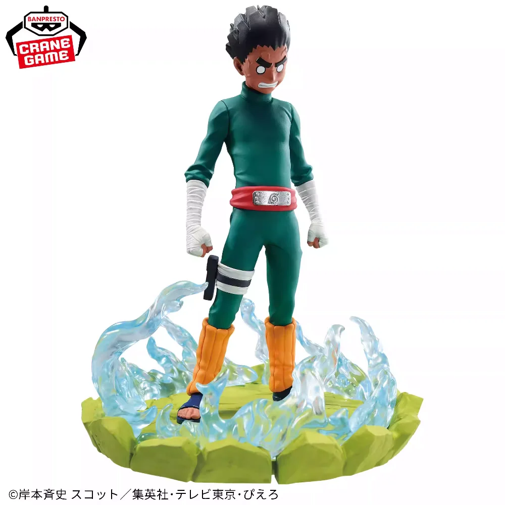 Original BANDAI NARUTO Shippuden Rock Lee Memorable Saga Anime Figure Toys PVC Model Collection 120mm Birthday Gift BANPRESTO