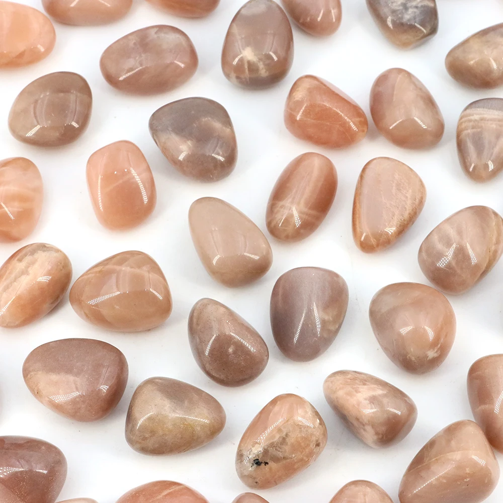 

Natural Peach Moonstone Tumbled Stones Bulk Rocks Gemstones Healing Crystals for Home Garden Fish Tank Aquarium Decoration