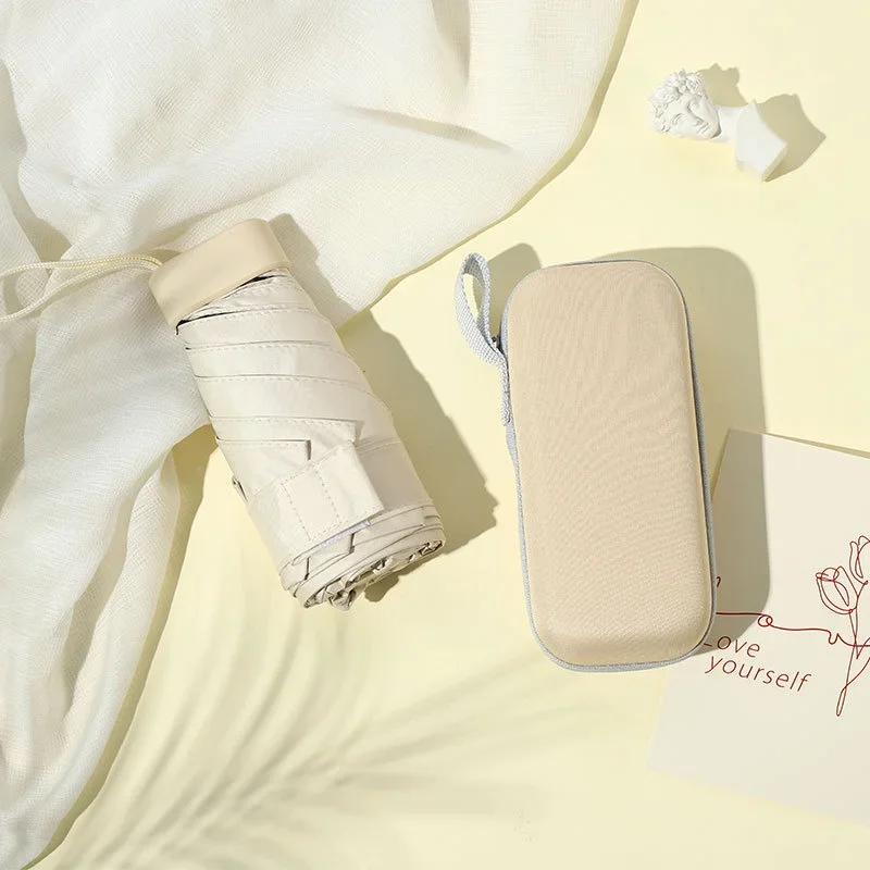 Mini-Regenschirm, Kapselschirm, sonniger und regnerischer Dual-Use-Regenschutz, Sonnenschutz, Outdoor-Reisen, tragbarer Sonnenschirm