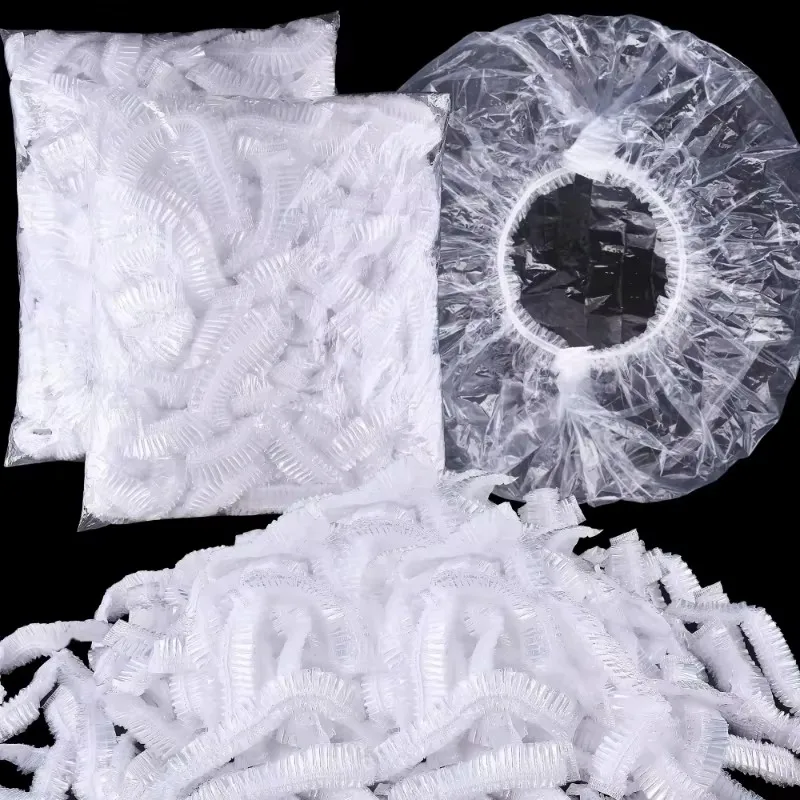 50-500pcs Disposable Food Cover Dust Food Grade Fresh Lids Elastic Plastic Wrap Shower Cap Fruit Food Cover Fresh Keeping Bag