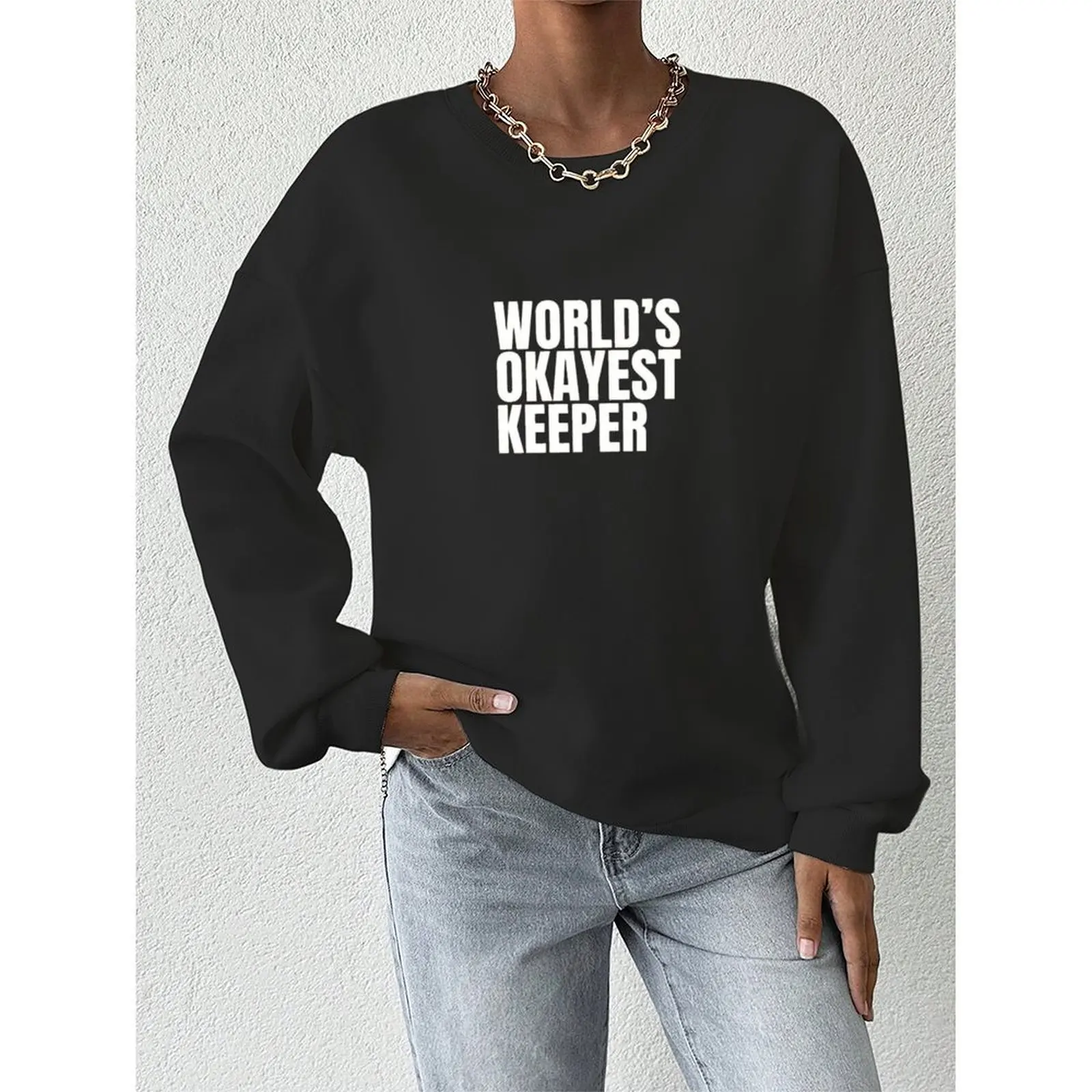 

Womens Velvet Round Neck Sweater Long Sleeve Printed Pullover Casual Loose Fit Warm Tops For Autumn Winter Holiday Daily Wear