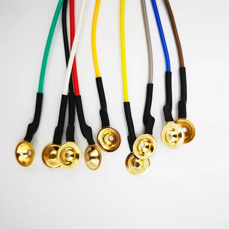 

5Pcs Gold-Plated Disc Electrode Wires DIN1.5mm Fit for EEG Amplifier Boxes