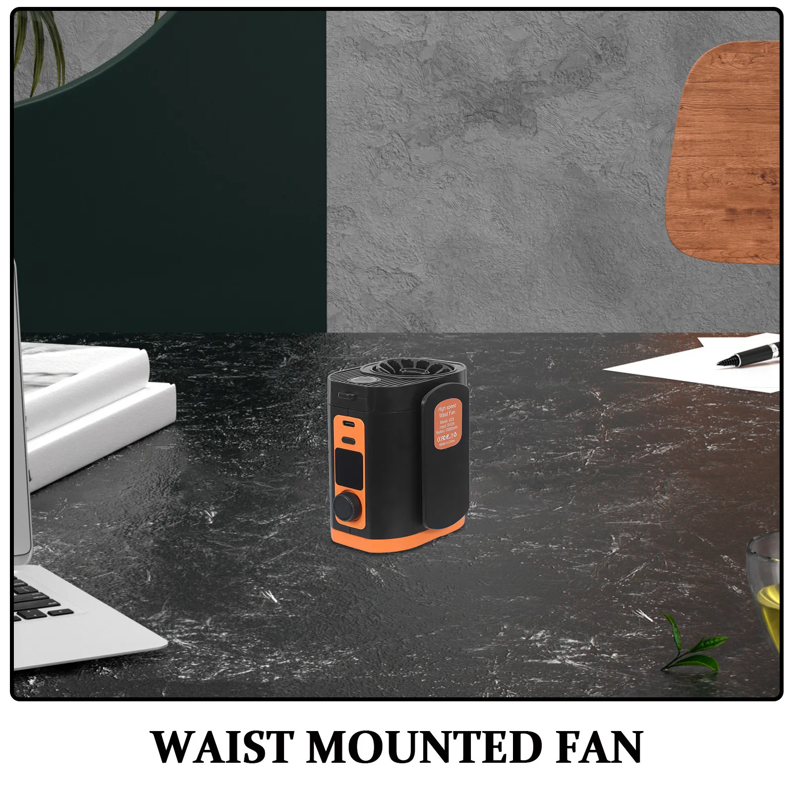 Waist Hanging Portable Fan 6000mAh Rechargeable Clip Belt Cooler Adjustable Speeds Built-in Light Hiking Outdoor Camping - view 6