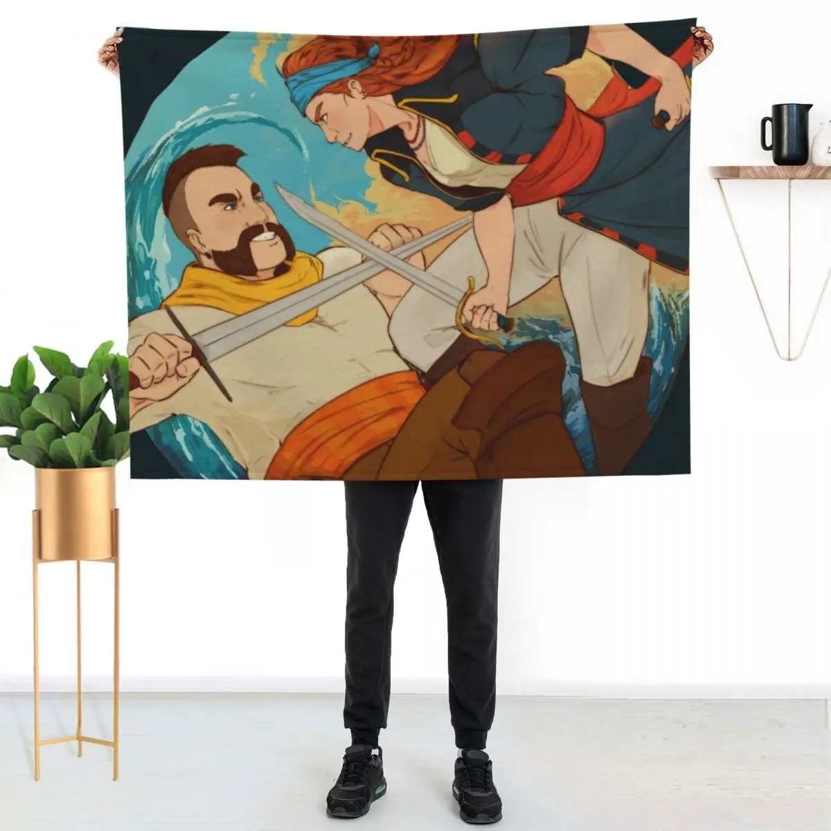 Ereloy Pirates AU Throw Blanket Single Travel Beautifuls Moving Luxury Shaggy Blankets