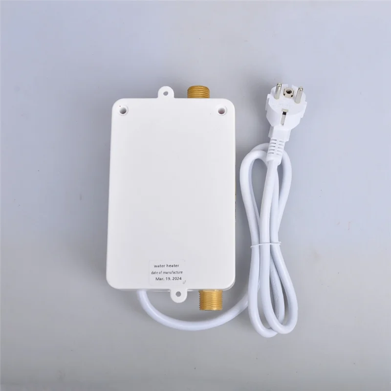Instant Water Heater 3800W Mini Electric Tankles Hot Water Heater Digital Display For Bathroom Kitchen Washing EU Plug-AA26