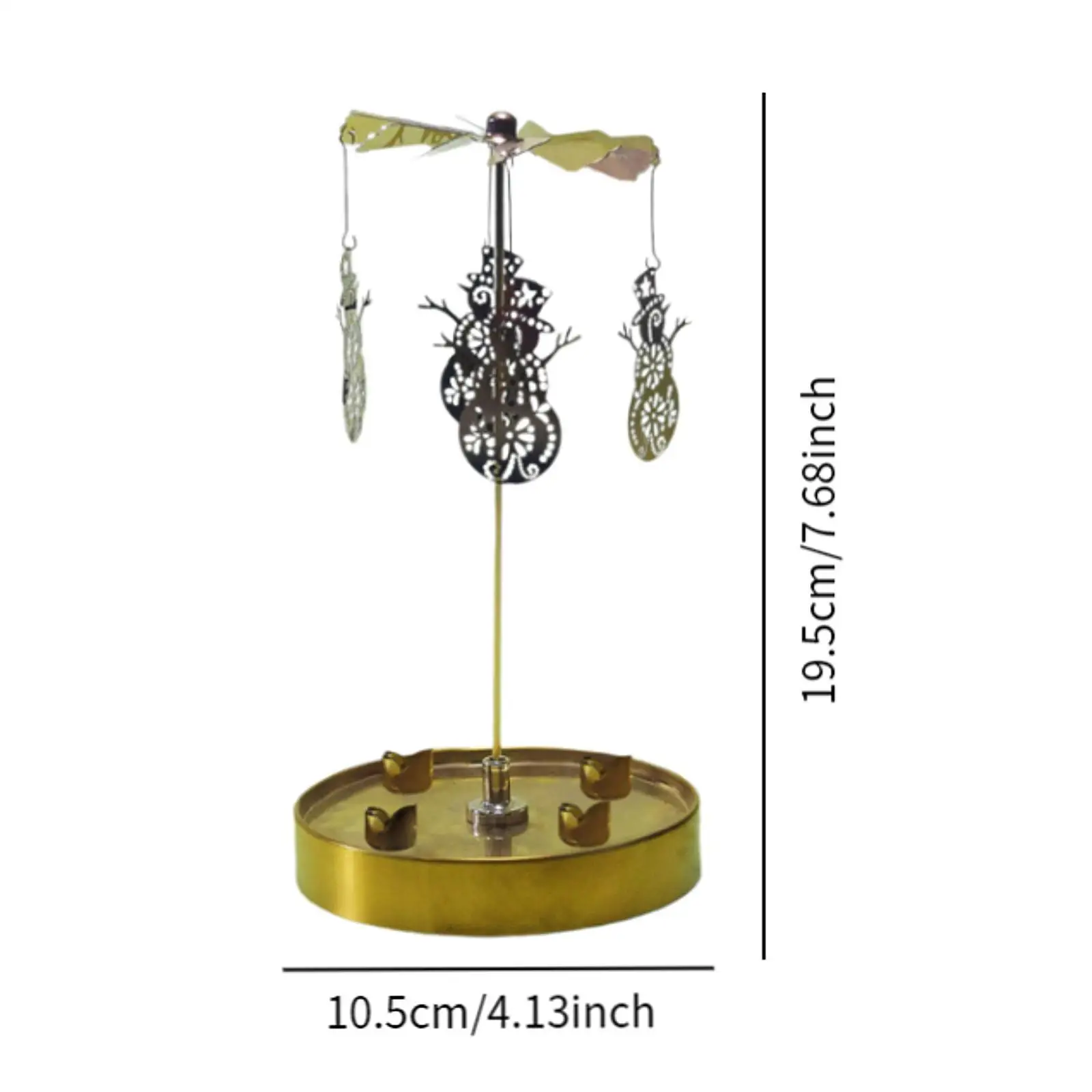 Rotating Candle Holder Stainless Steel Modern Spinning Table Centerpiece Decorative Candlestick for Wedding Home Decor