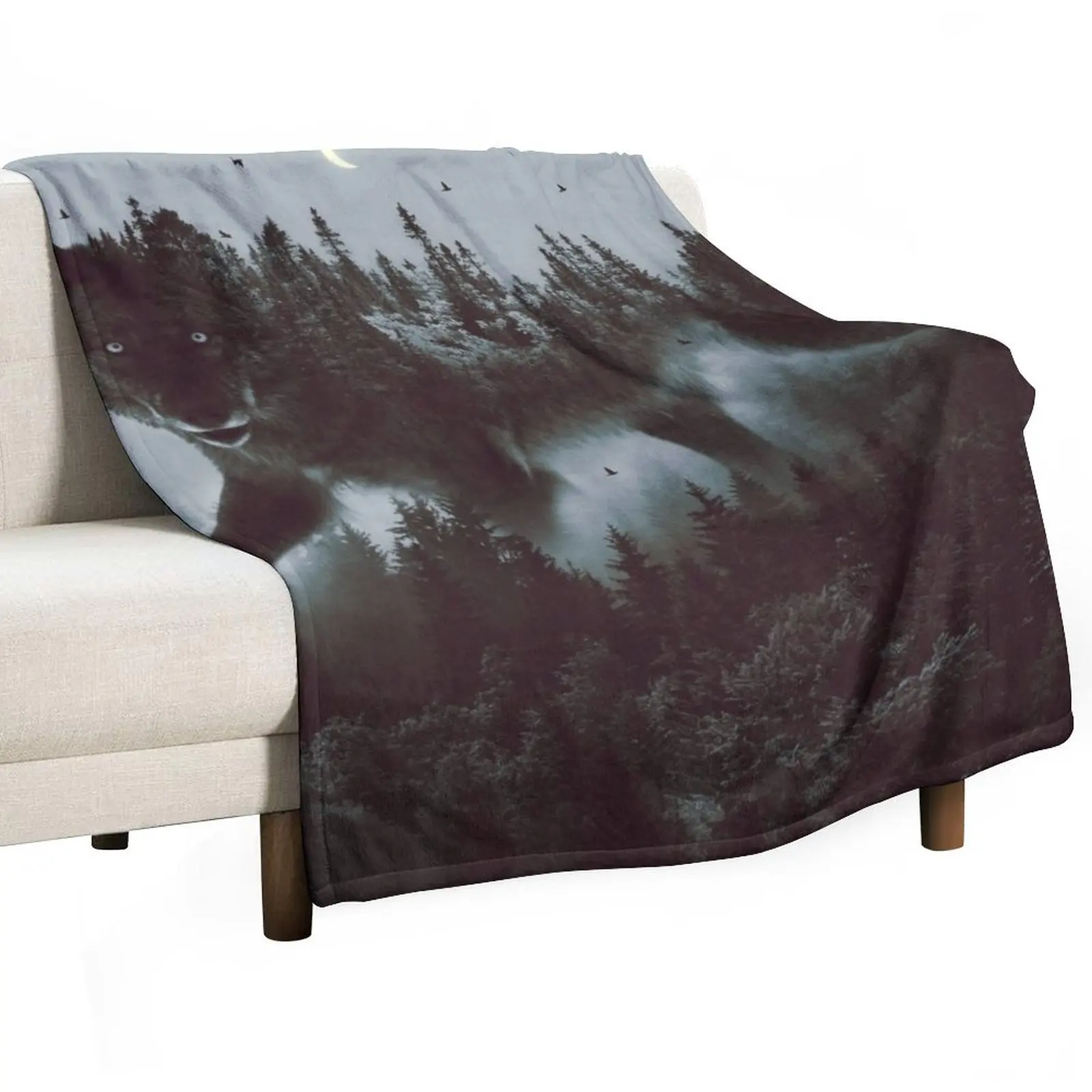 

noctivagant Throw Blanket Picnic Decoratives Hair Moving Blankets