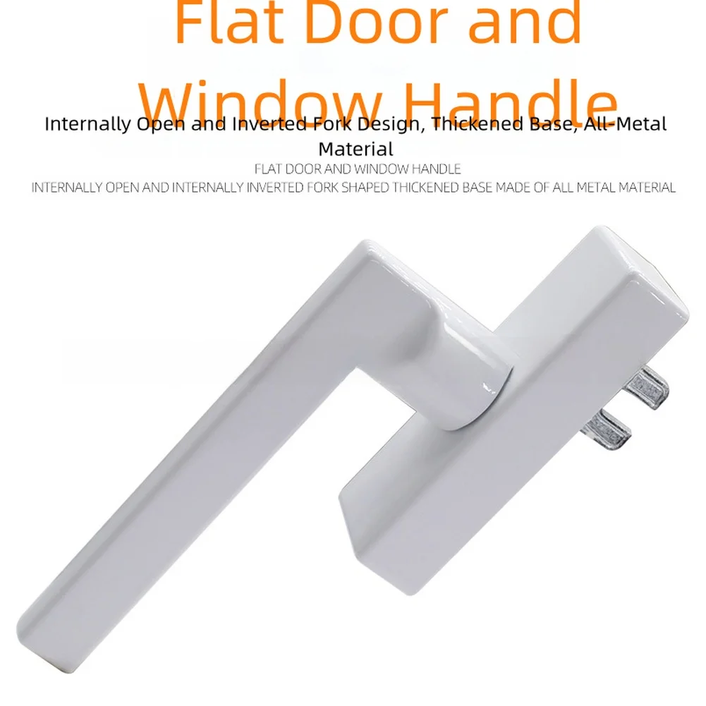 1 Piece White Aluminum Alloy Casement Window Handle Inward Opening Inverted High Temperature Baking Finish For Home Hardware