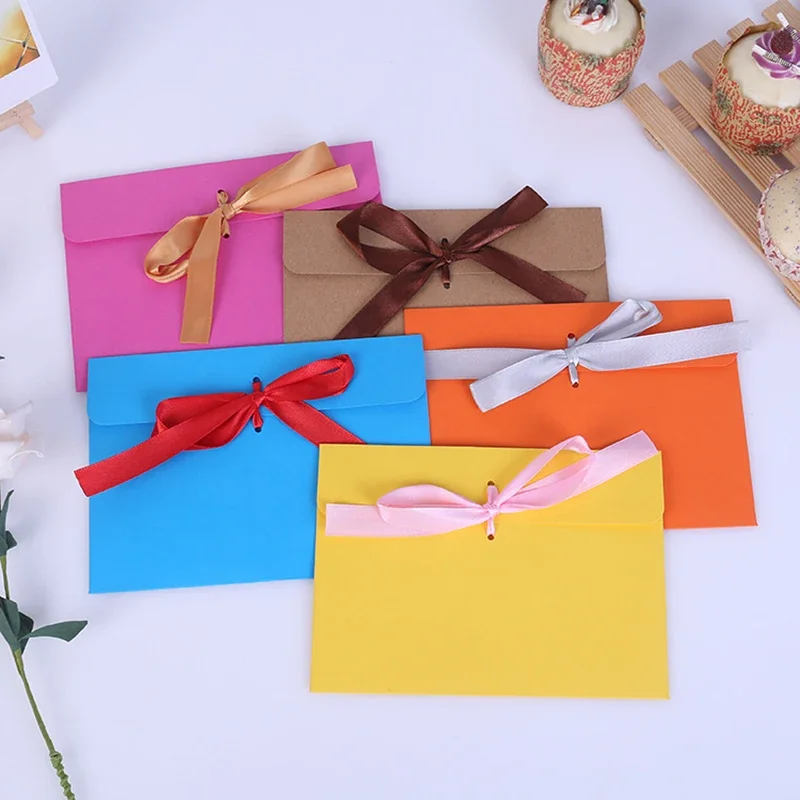 50 teile/los 175*125mm Retro Europäischen Farbige Perlglanz Papier Umschlag Bänder für Hochzeitseinladungen Hochwertige Business Verpackung