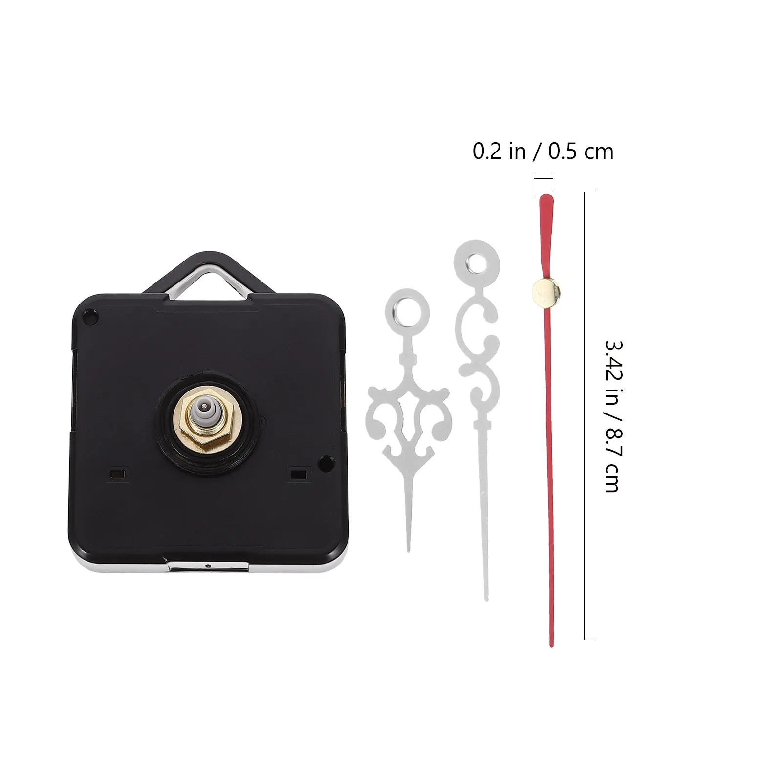 1Set Clock Movement Kit Plastic Wall Clock Mechanism Accurate Silent Operation with Hands for DIY Home Decor Repair Use