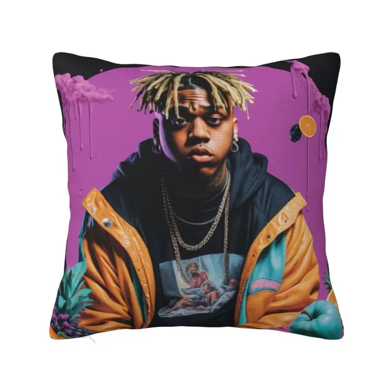 Custom J-Juice W-Wrlds Cushion Cover Print Square Floor Pillow Case for Car Pillowcase Decoration