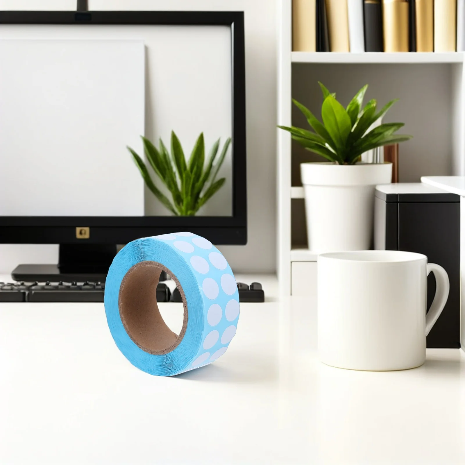 

3000pcs Self-Adhesive Label Roll Blank Writable Stickers For Food Storage Removable Labels Easy Peel Off - Kitchen Moving Box