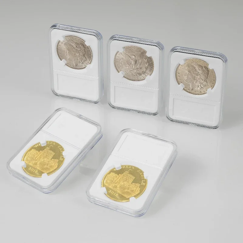 1pcs Plastic Storage Accessory Coin Plate Collectible Coin Holder Coin Display Plate Organiser Capsule Protection Display Stand