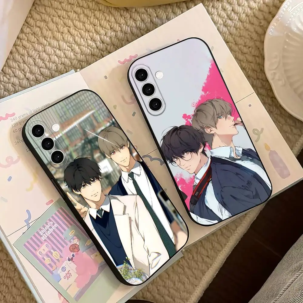 Korean Comics Lost In The Cloud  Phone Case For Samsung Galaxy A73,A72,A71,A70,A53,A52,A51,Others Soft Black Cover