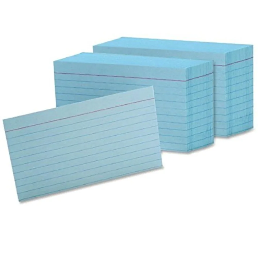 Blue Colored Ruled Index Cards 3x5 Pack of 200