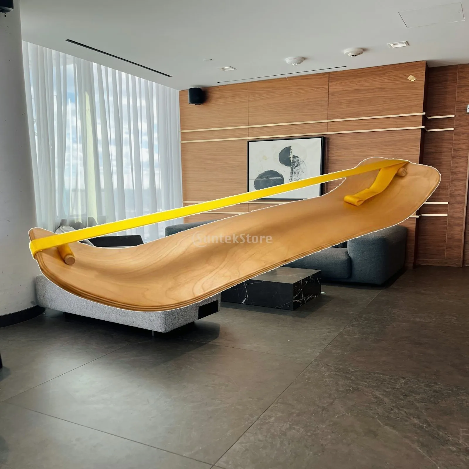 Strap Balance Board Multi-Use Wooden Balance Board Stable