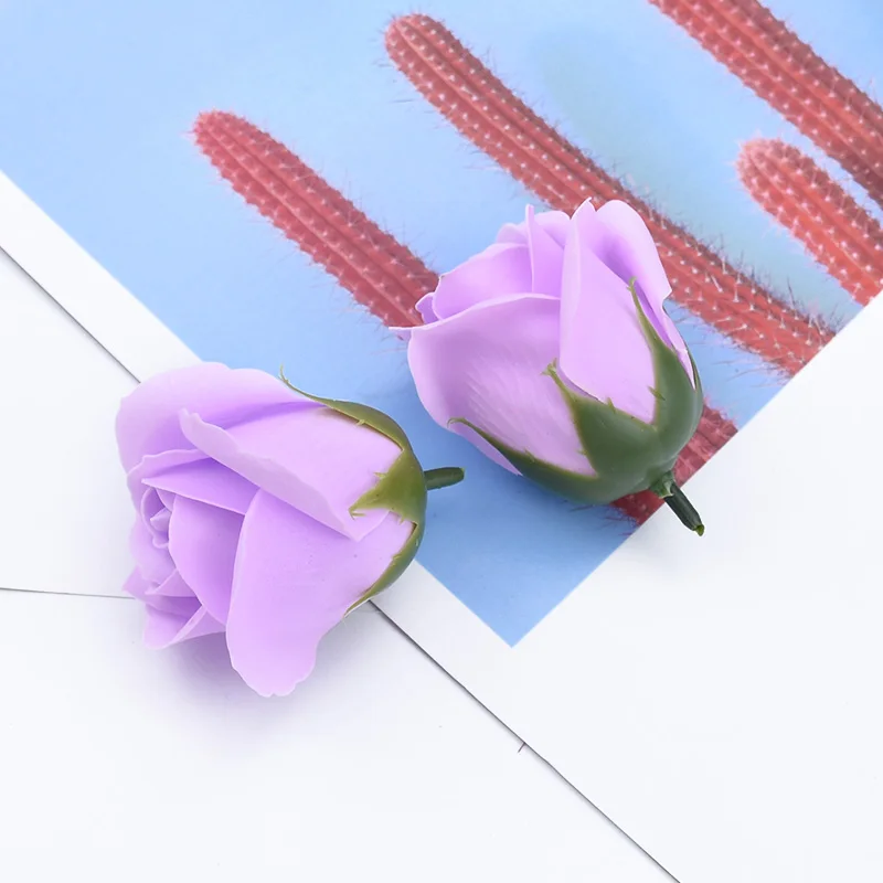 50/100PCS Künstliche Blumen Bade Seife Blume Hause Zimmer Valentinstag Hochzeit Decor Festival Teddybär Rose Braut zubehör – Detail 8