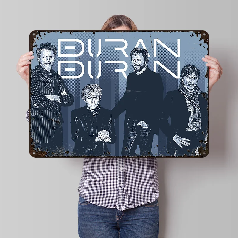 Duran Duran Artwork Poster Customized Vintage Metal Signs Wall Art Retro Tin Plaque for Decoration Home Decorations Desk Decor