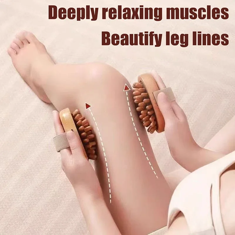 

Wooden Body Massage Brush Anti Cellulite For Legs Belly Body Shaping Dry Skin Brush Portable Muscle Relax Beauty Tool