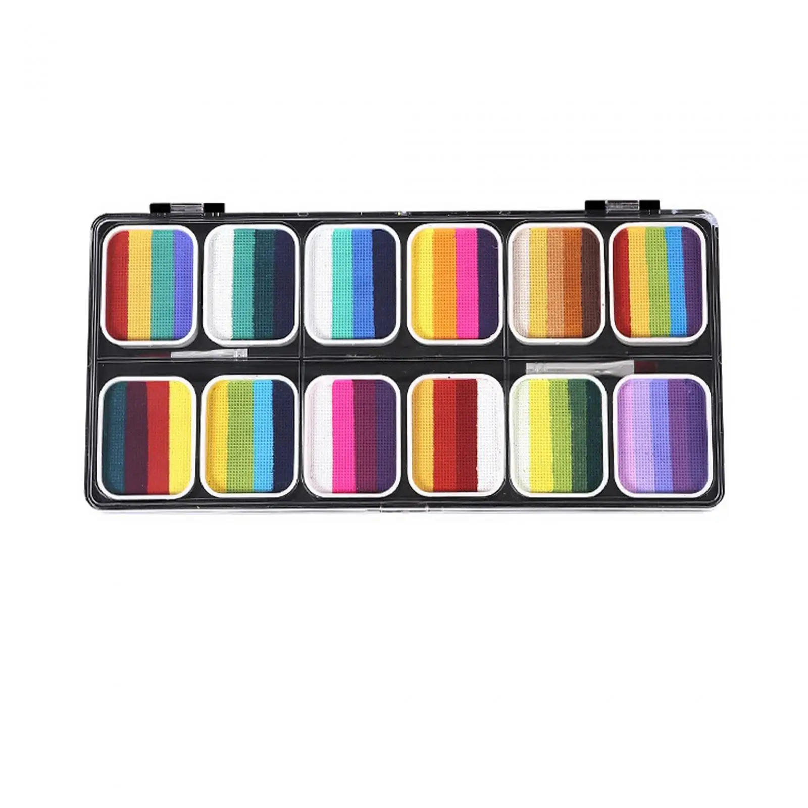 مجموعة طلاء الوجه المائية المكونة من 12 لونًا، مجموعة مكياج قابلة للغسل للأطفال والكبار وأداء المسرح #5