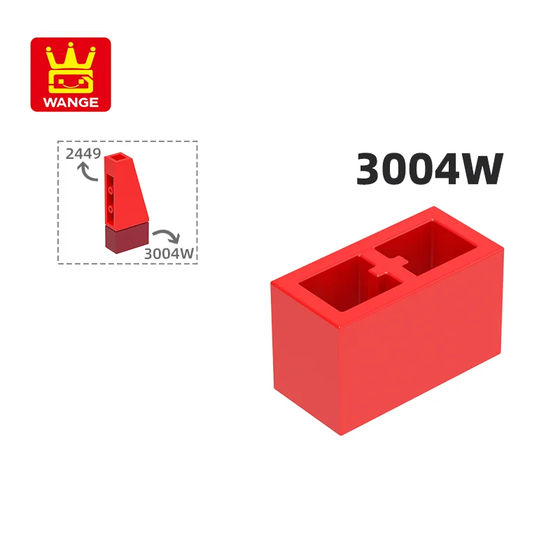 Wange 3004W 100G/147ชิ้นสูง2หลุมบล็อกก่อสร้างแข็งแรงเข้ากันได้กับอิฐ DIY ของขวัญของเล่นเด็ก