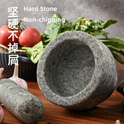 Household Granite Pestle Set Manual Mashing Medicine Pot  Nut Crusher Spice Grinder Chinese Medicine Grinder Cooking Set
