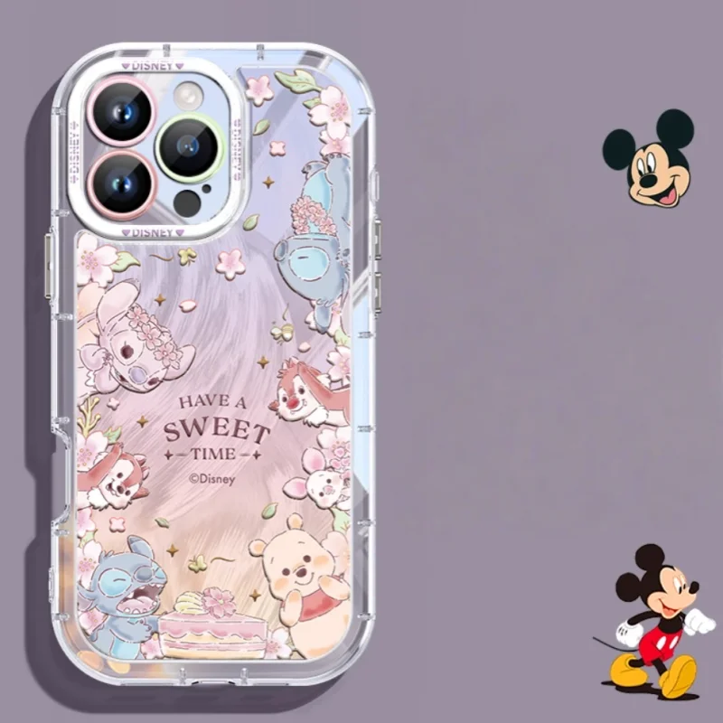

В наличии Disney Stitch Series Iphone Силиконовый мультфильм Kawaii Корпус мобильного телефона Декор Орнамент Подарки