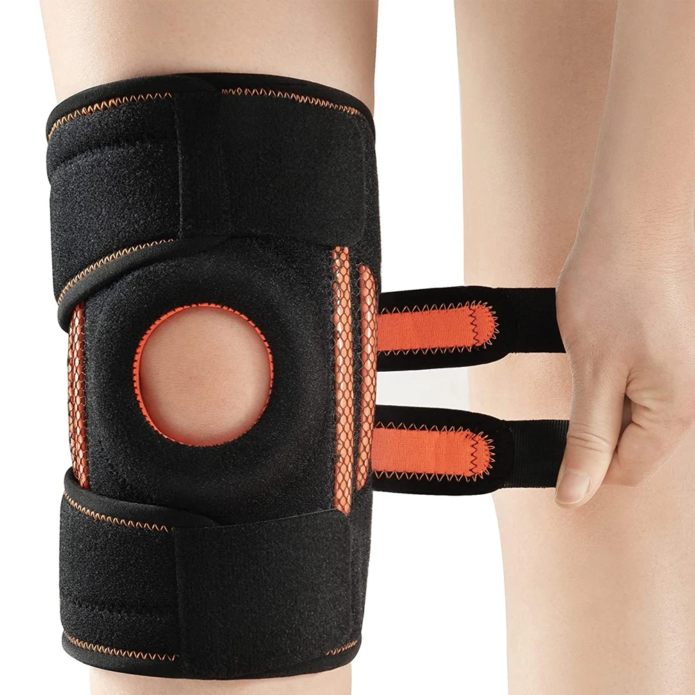 1PCS Knee Brace with Side Stabilizers & Patella Gel Pads for Maximum Knee Pain Support and fast recovery for men women