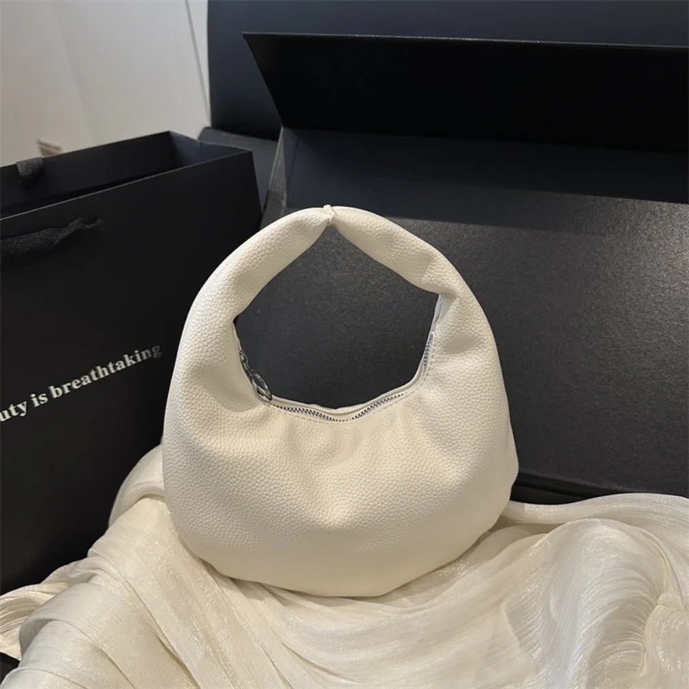 

Korean Solid Color Clutch Bags Pu Leather Small Tote Bag Commute Women Handbags Ladies