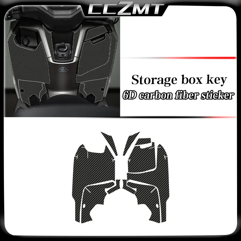 Für Yamaha NMAX 155 NMAX 155 nmax 155 2025 6D Carbon Faser Schutz Aufkleber Kraftstofftank Aufkleber modifizierte Teile Film Zubehör