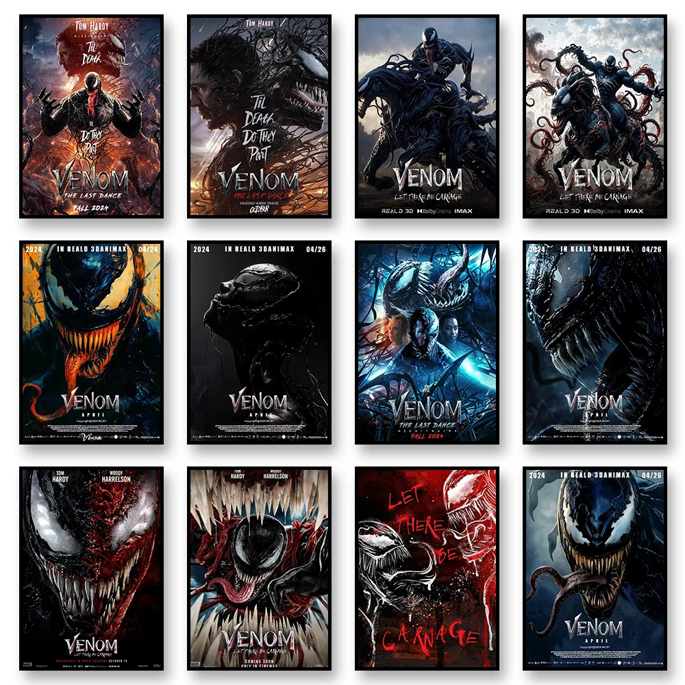 Marvel Movie Poster Venom The Last Dance Canvas Wall Art Print Mural Home Decor Marvel Lover Gift Unframed