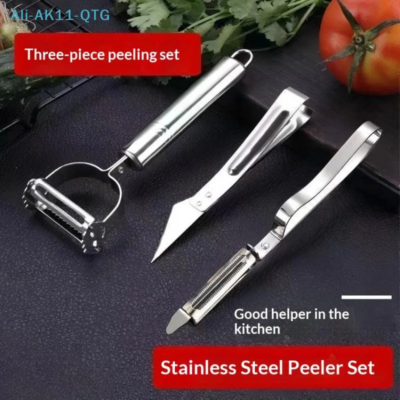 NEW 1/3Pcs Stainless Steel Vegetable Peeler Set Multifunctional Fruit Slicer Cutter Tools Potato Carrot Grater Julienne Peeler