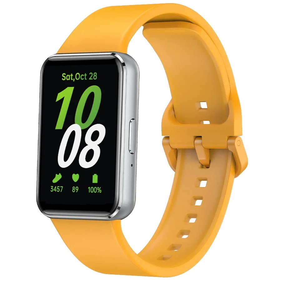 삼성 갤럭시 핏 3 밴드용 스포츠 실리콘 밴드 부드러운 고무 손목 밴드 스트랩 삼성 갤럭시 핏3 시계 밴드 액세서리