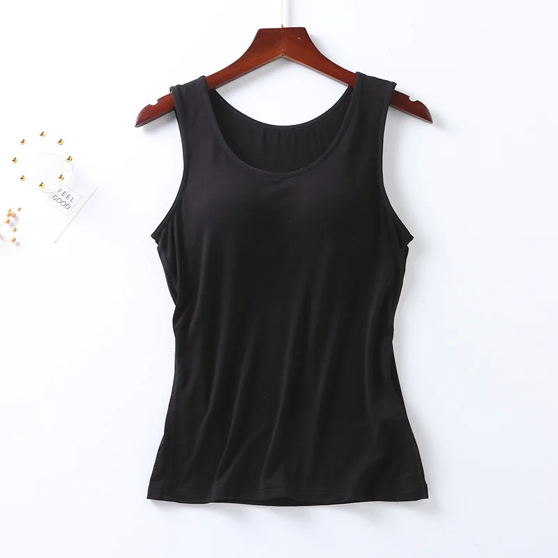 S-4XL Bra Padded Sleepwear Shirt Sleeveless Vest Summer One Piece Pajamas Women Bottoming Night Wear Tops Outside T-shirt