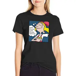 Hey Arnold! Helga Pop Art Love Poster T-Shirt tees customizeds oversized t shirts for Women