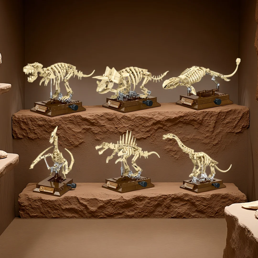 T-Rex Dinosaur Fossil Building Blocks–Easy Assembly Toy,Educational Skeleton Model for Kid,Home Desk Decor,Birthday Gift for Boy