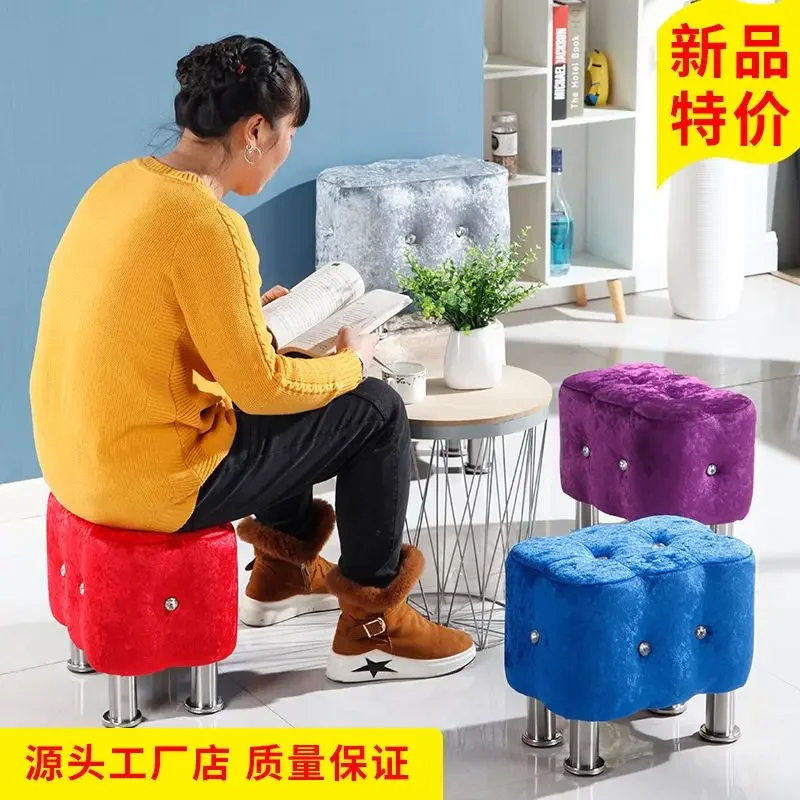 

Small Stools Home Fashion Purple Entry Shoes Change Stool Modern Ottomans Living Room Furniture Pouf Vanity Chair Solid Wood Ins