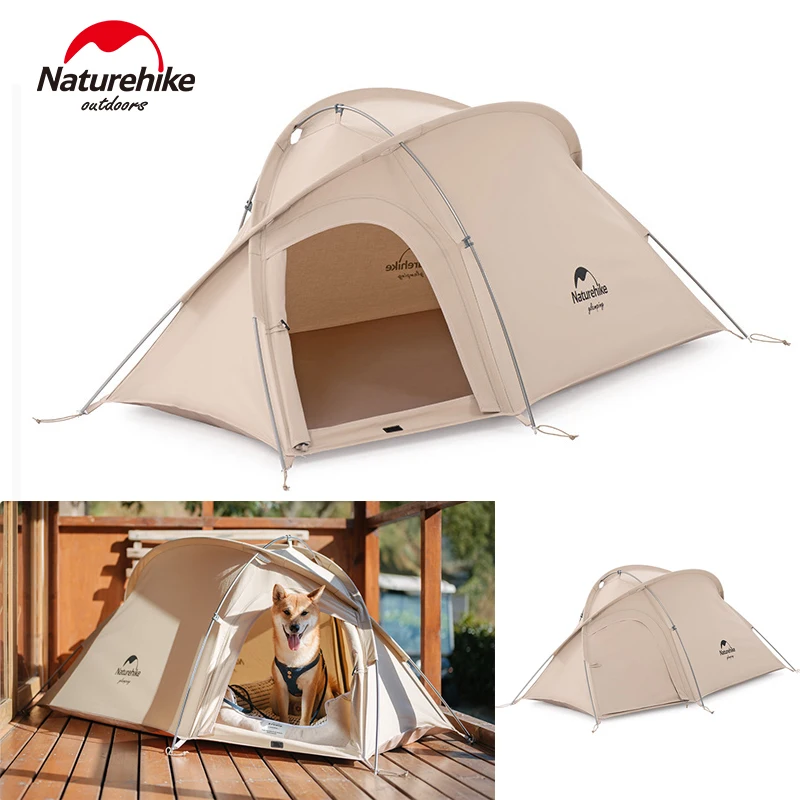 Naturehike Mini HIBY Pet Tent Ultralight Self-stand Tent Small Medium Dog House Cat Nest Waterproof 2-Doors Lightweight 2.2kg 