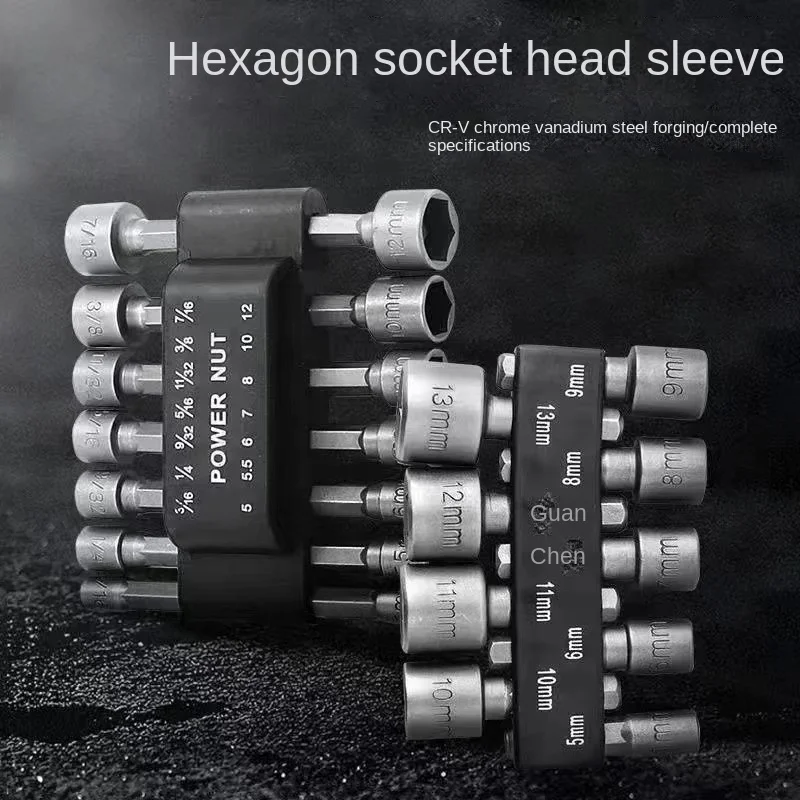 

9pcs/14PCS Hex Sockets Sleeve Nozzles Nut Driver Set Screwdriver Set Schroevendraaier Set Bits Sets Tools Socket Wrenches